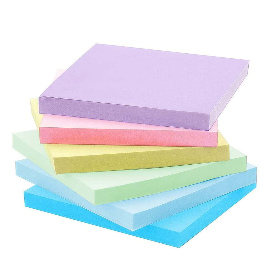 

6 Pcs Fluorescent Color 3*3Inch Sticky Note Posted It Note Pads Stickers Planner Sticker Notepad