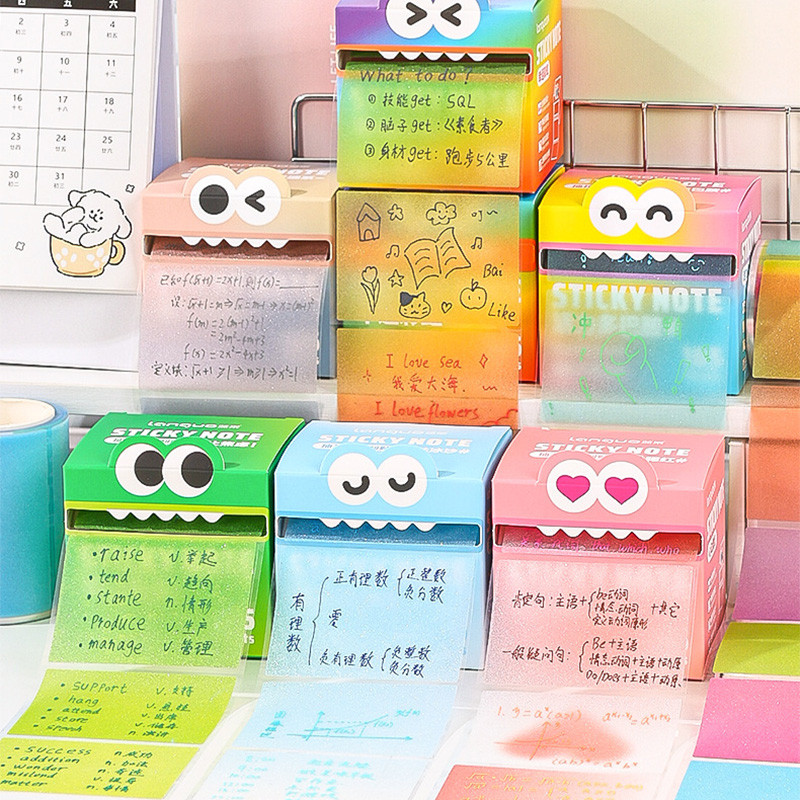 

Transparent Pull-Out Sticky Notes 105Sheets/Roll - Self-Adhesive Memo Pads For Office, School,