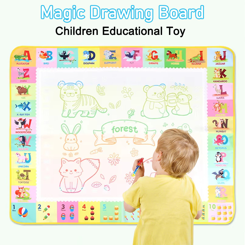 

100X80Cm Magic Water Drawing Mat Coloring Doodle Painting Board Educational Toys With Reusable Magic