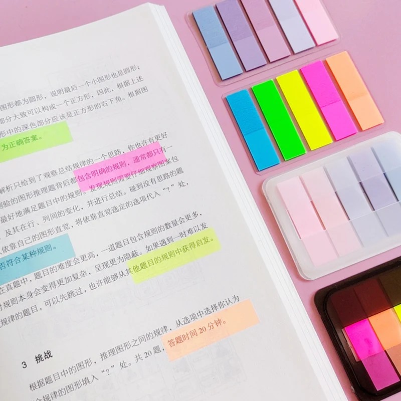 

1 Box 100Pcs Index Stickers Extractable Sticky Tabs Page Markers Sticky Index Tabs Writable Page