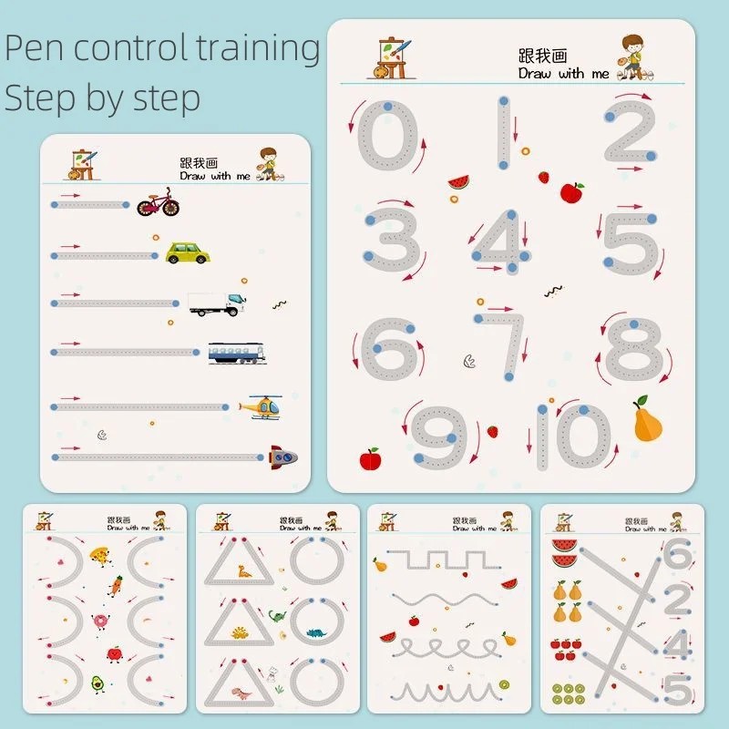 

Magical Montessori Tracing Workbook Reusable Pen Control And Tracing Book For Kids Calligraphy And