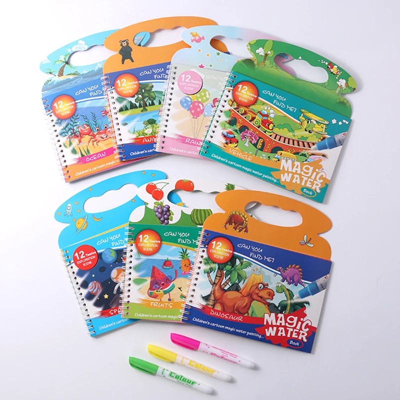 

Magical Water Painting Book Toddler Early Education Toys Reusable Magic Drawing Coloring Book For