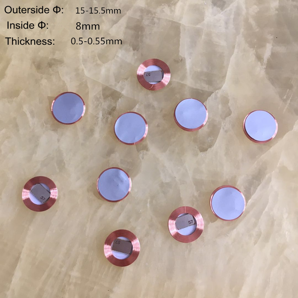 

10Pcs/Lot 125Khz 15Mm Diameter T5577 Writable Rfid Read Only Coin Tag Access Control Coil Chip