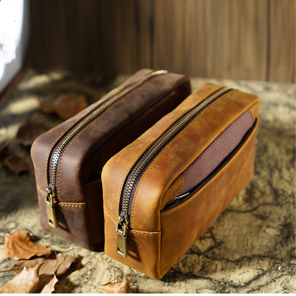 

Cowhide Pencil Bag Large Capacity Pencil Case Pencil Case Boy'S Girl'S Pencil Storage Bag Multi