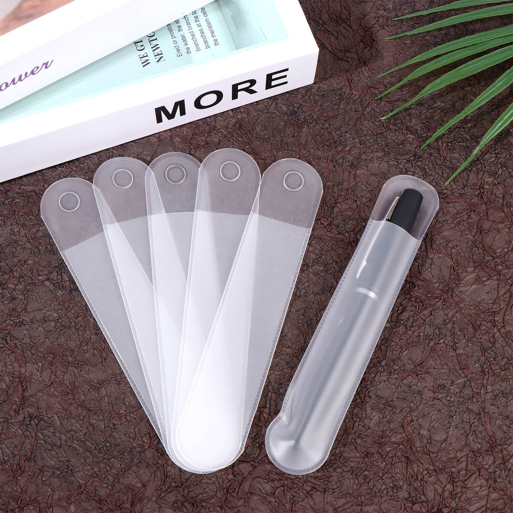 

20Pcs Plastic Matte Single Pen Case Universal Pen Cover Gift Pen Packaging Protection Bag Office