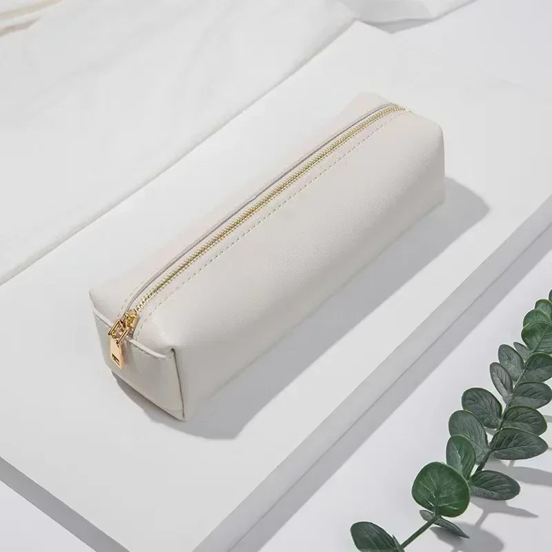 

Kawaii Pure Color Large Capacity Pencil Cases Simple Stationery Pen Bags Pu Pencil Pouch School