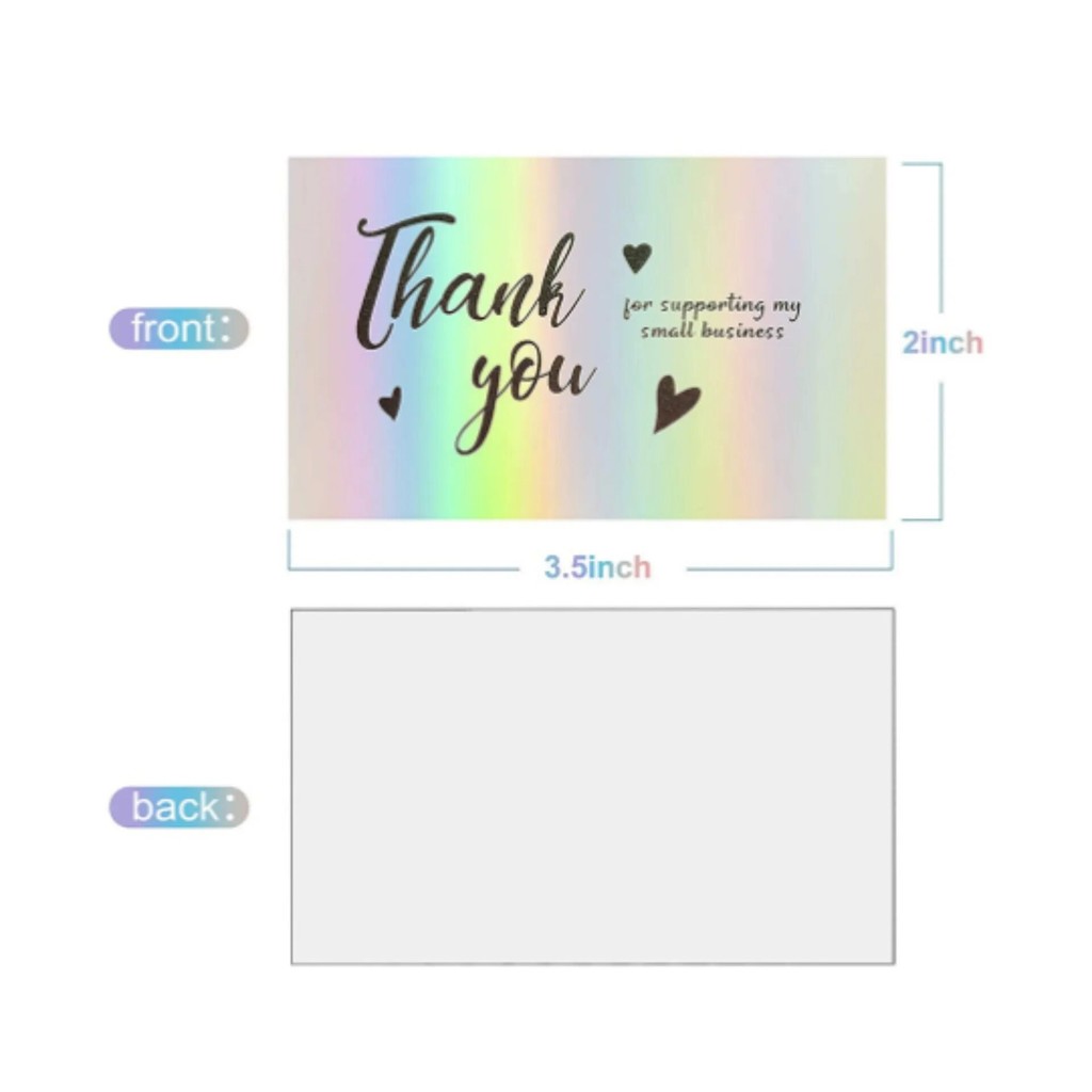 

50Pcs Thank You Card For Supporting Business Package Decoration "Gorgeous Thanks" Business Card