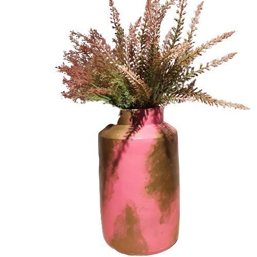 JTTOP" VAS BUNGA TANAMAN TANAH LIAT LAPIS KACA ,VAS BUNGA WARNA PUTIH KACA