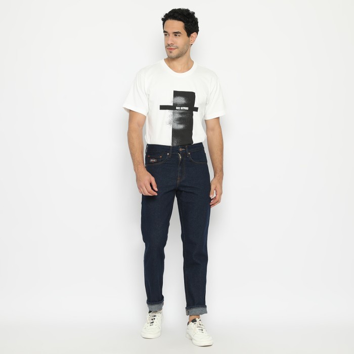 Wearon- Papperdine 307 Rinse Loose Fit Selvedge Celana Panjang Jeans Pria