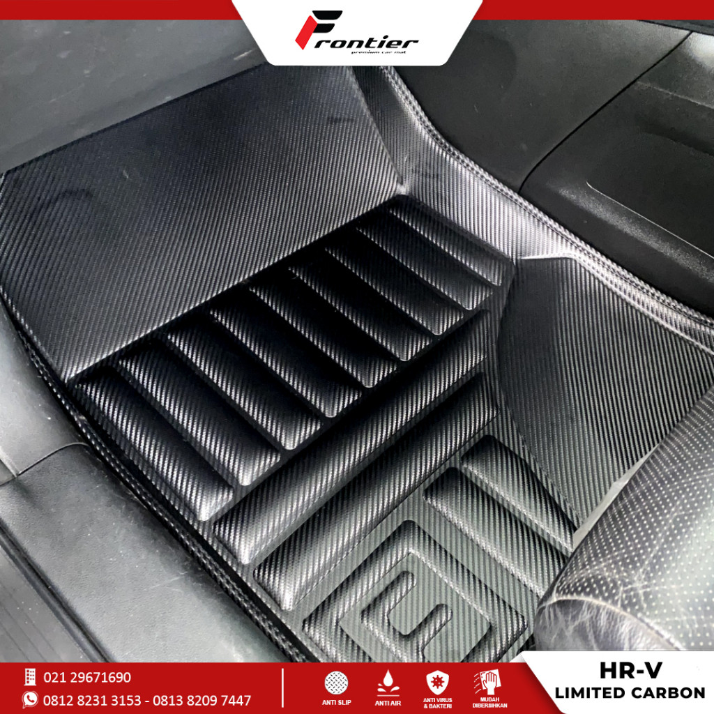 Karpet Mobil Frontier Untuk Honda Hrv Limited Carbon + Bagasi