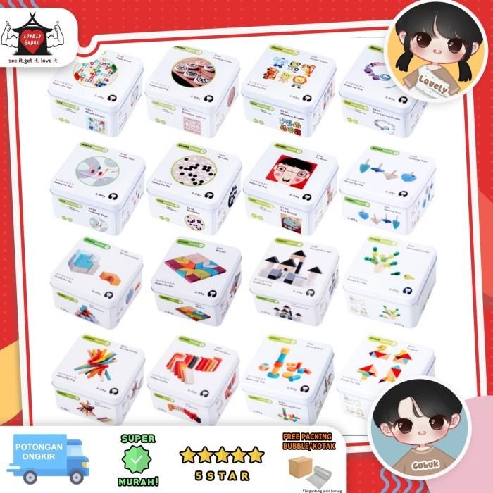 MAINAN SHAPE PUZZLE KALENG TIN TRAVEL, TRAVEL PUZZLE TOYS IN TIN BOX