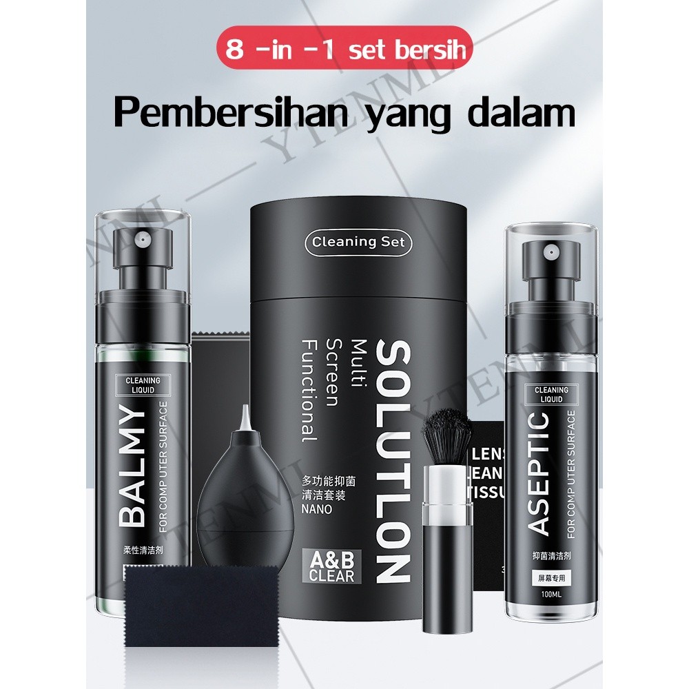 8 dalam 1Screen cleaner spray Screen Cleaner Kit Pembersih Layar Lens Cleaner Cairan Pembersih