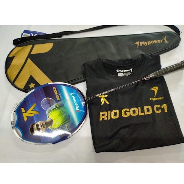 READY RAKET BADMINTON BULUTANGKIS FLYPOWER RIO GOLD C1 ORIGINAL