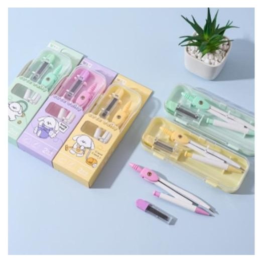 

1MART Set Jangka Lucu Karakter – Pastel Series