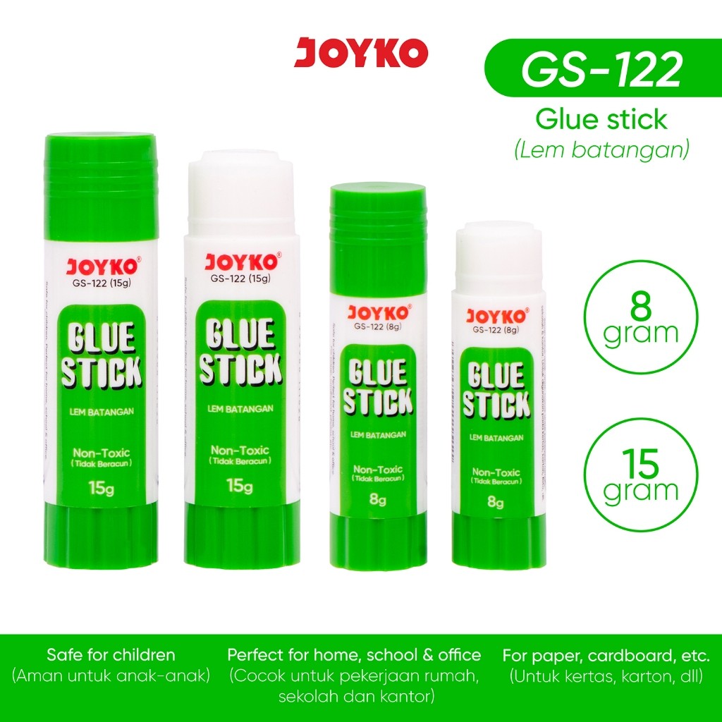 

JOYKO GLUE STICK 8g 15g LEM BATANG STIK JOYKO KECIL SEDANG LUSIN [12PCS] - RAJA BIGBOX