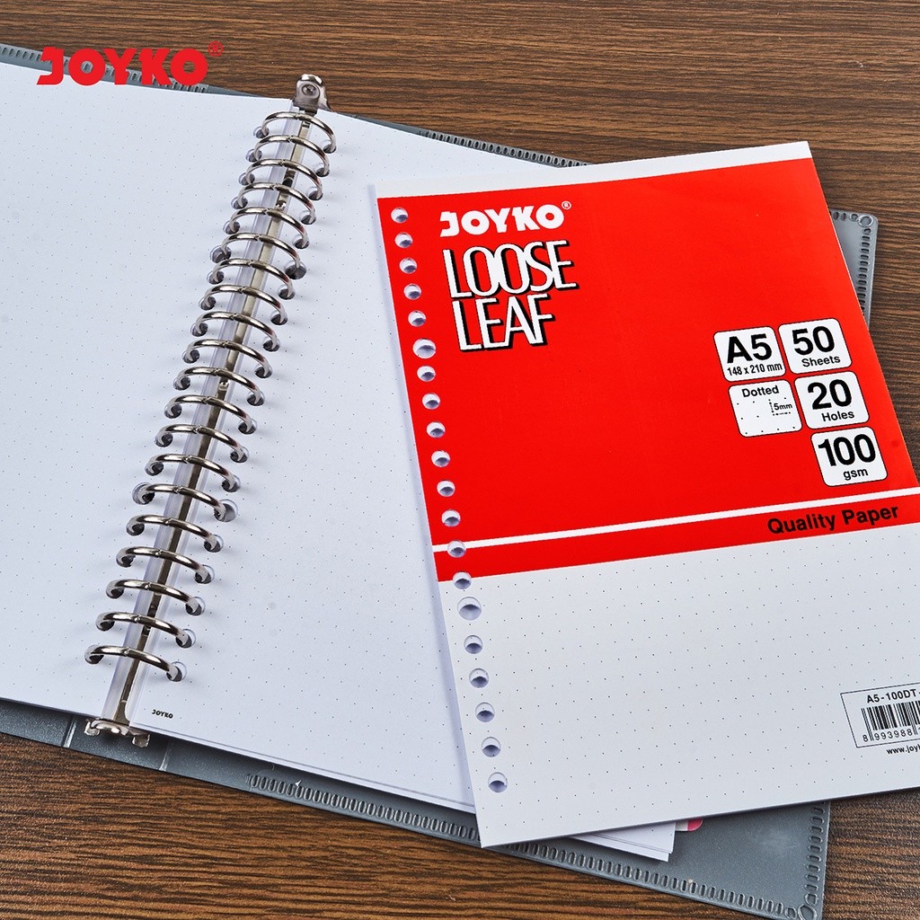 

JOYKO LOOSE LEAF A5 B5 KERTAS BINDER A5 B5 JOYKO GARIS TITIK KOTAK POLOS - RAJA BIGBOX
