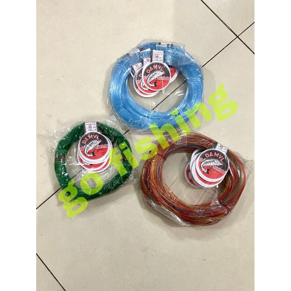 Senar Damyl / Damil warna BIRU- ukuran lengkap 120 LBS - 200 LBS