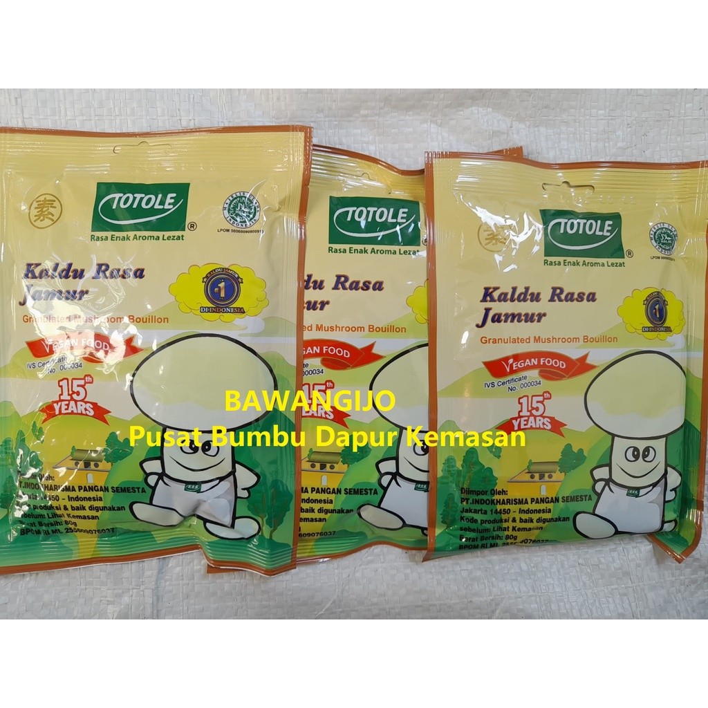 

Kaldu Rasa Jamur TOTOLE 80gr Vegan Food Mushroom Bouillon