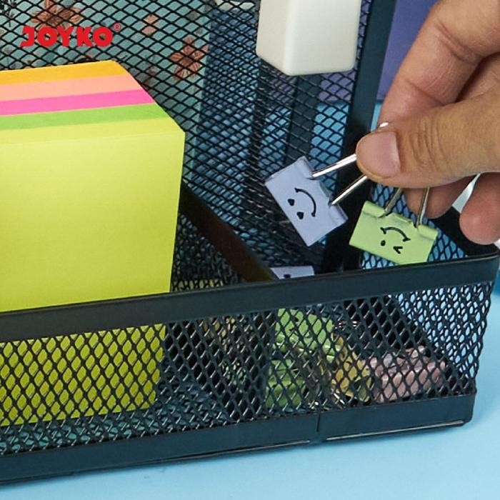 

Desk Set JOYKO DS21/Pen Holder/Tempat Alat Tulis Jaring/Deskset Besi HANYA HITAM Metal