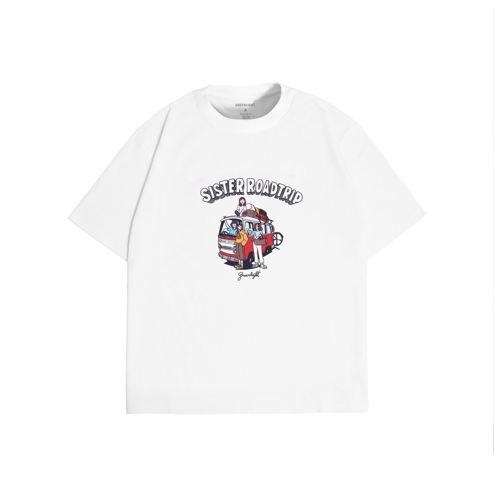 【Ori】Greenlight Kaos Wanita Katun Marukochan Sister Roadtrip OL-CG030424