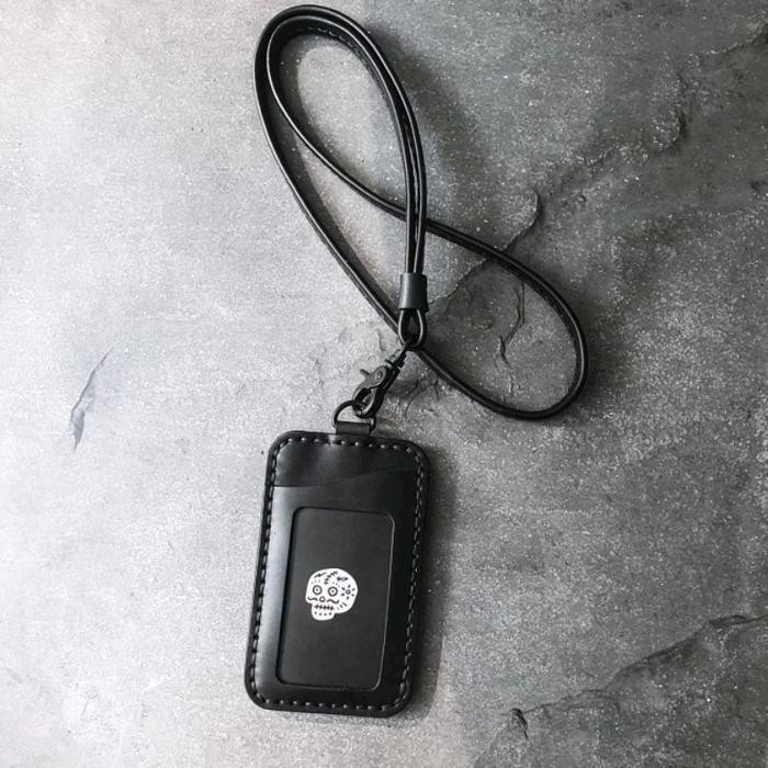 

BDS DETROIT - Handmade leather, Mens Lanyard ID card Holder