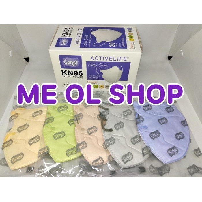 MASKER SENSI KN95 6PLY HITAM PUTIH ABU BUKAN DUCKBILL BUKAN EVOPLUSMED