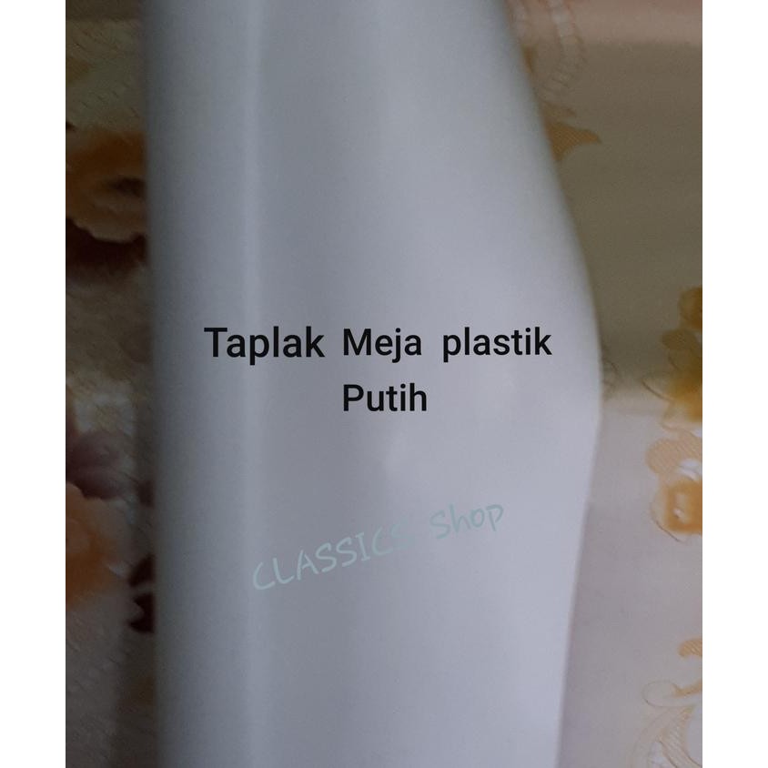*CepatSampai*_ Taplak Meja Plastik Putih Polos Meteran