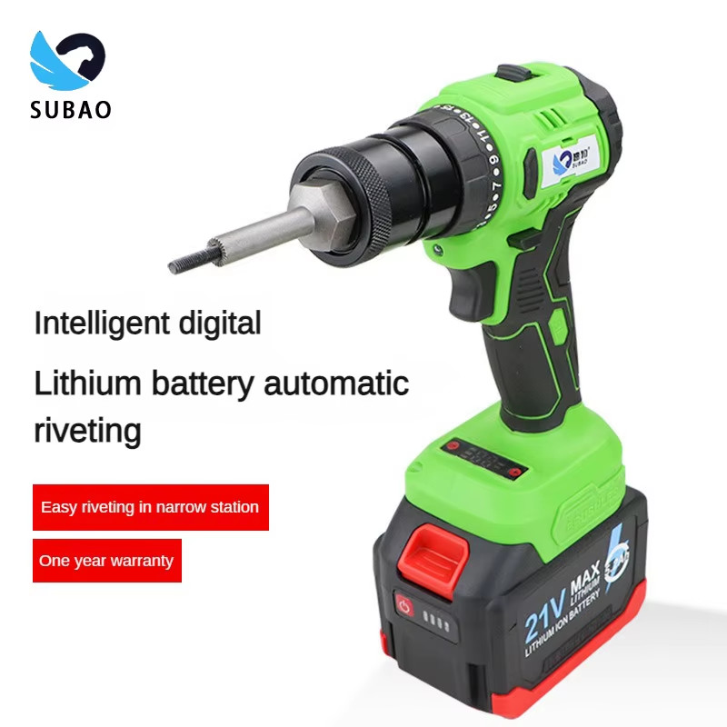 Subao Brushless Automatic Rivet Nut Gun Extended Model Rechargeable Rivet Gun Suitable For M3-M8