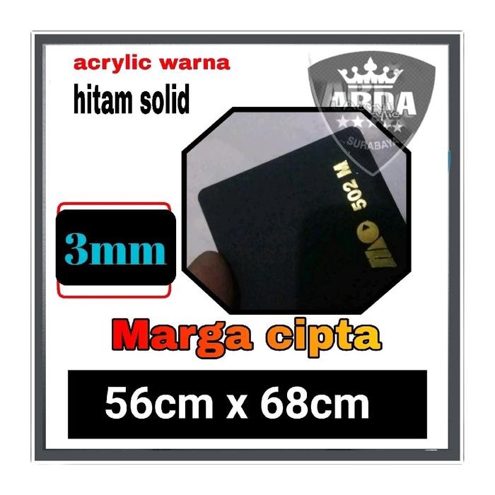 

Lembaran Akrilik Marga Cipta 3mm Hitam 56cm x 68cm - Acrylic, Stationery Paper