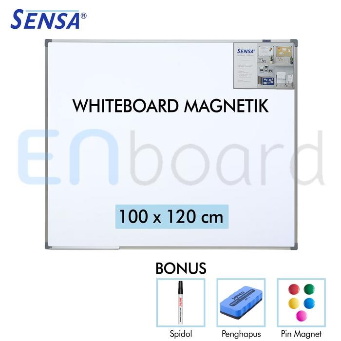 

Papan Tulis Whiteboard Gantung Magnet Single Face Sensa 100 x 120 cm