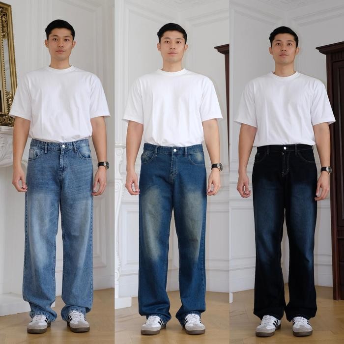 Blumjean- Ladouce - Dom High Waist Loose Jeans Celana Baggy Jeans Pria