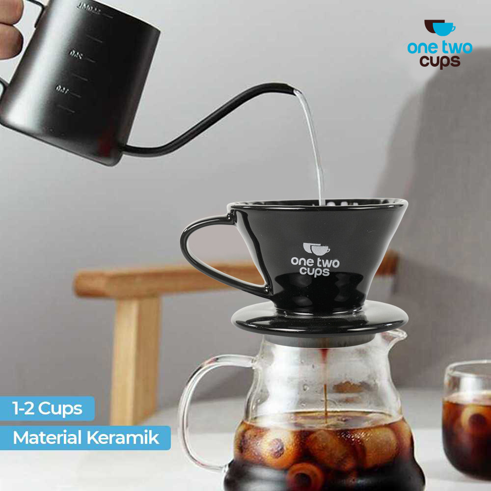 

One Two Cups Filter Penyaring Kopi V60 Glass Coffee Filter Dripper - ZM639