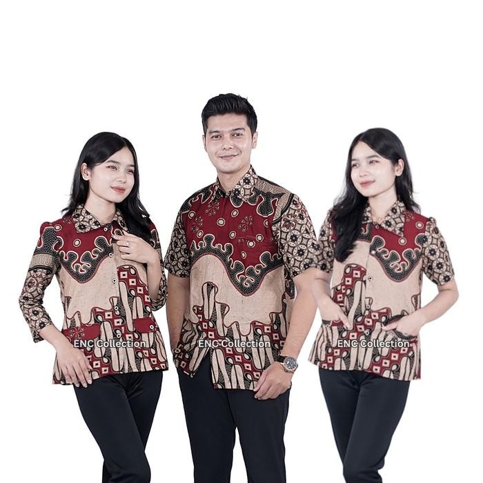 Trenatik- Blouse Batik Paradise - Atasan Modern - Batik Couple - Batik Wanita - Blouse Batik -