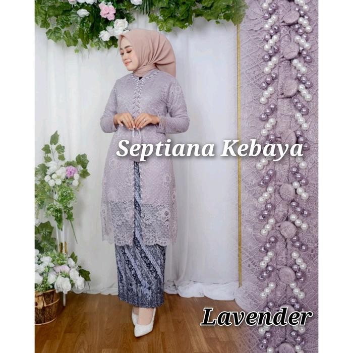 Trenatik- Septiana Kebaya + Baju Kebaya Ibu Besan Tunik Payet Kancing 1000 / Kebaya Pesta
