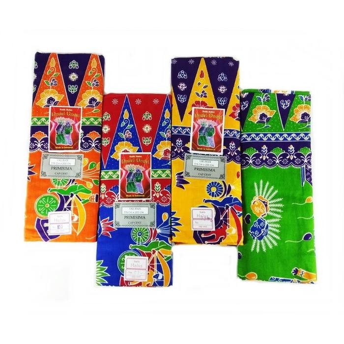 Trenatik- Kain Sarung Batik Ondel Ondel Uk Besar Bahan Katun Dijahit Siap Pakai
