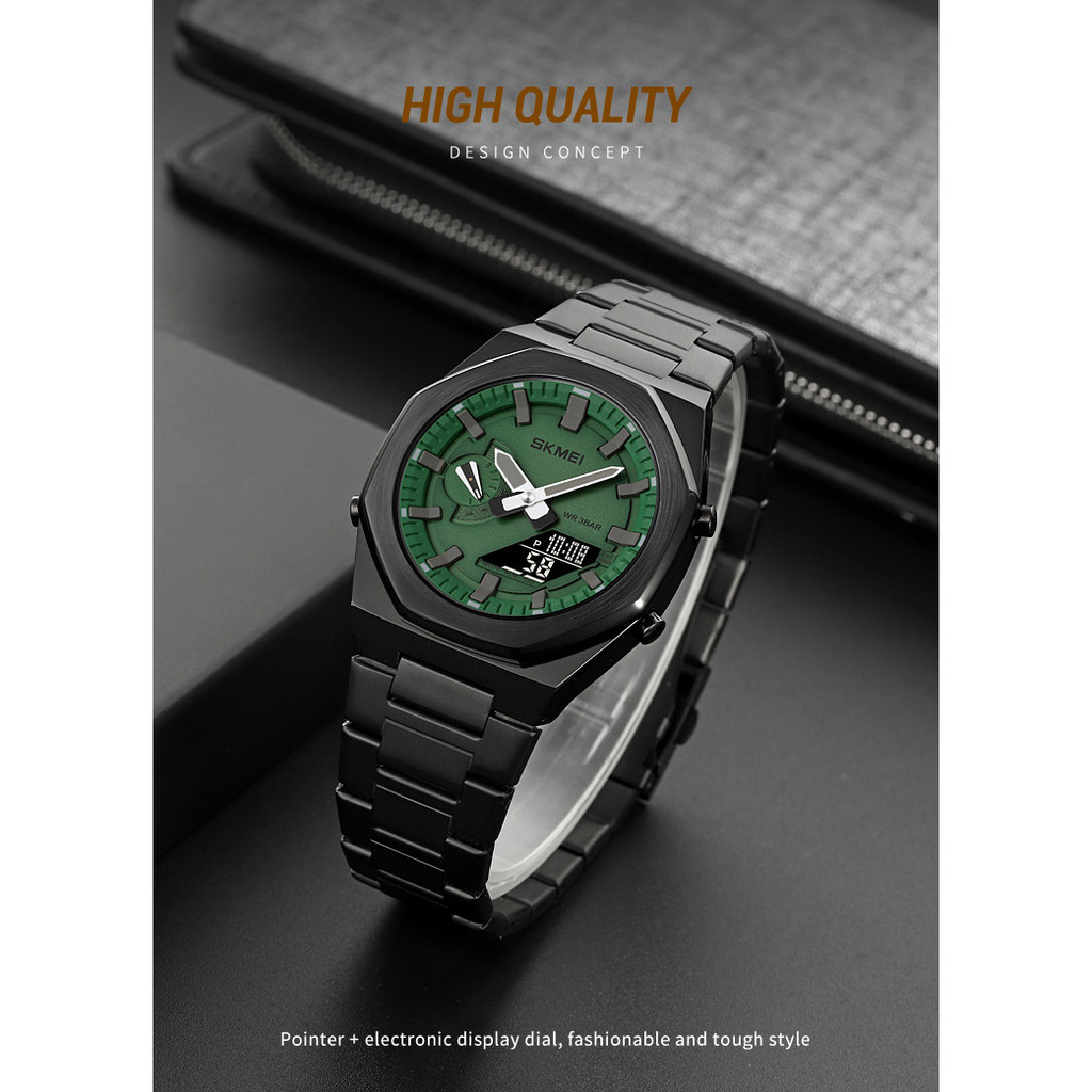 SKMEI Jam Tangan Elektronik Luminous LED Light World Time Waterproof - 1816