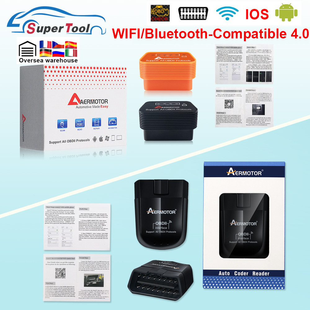 OBD2 ELM327 V1.5 WIFI ELM327 V1.5 Bluetooth-Compatible 3.0/4.0 Auto