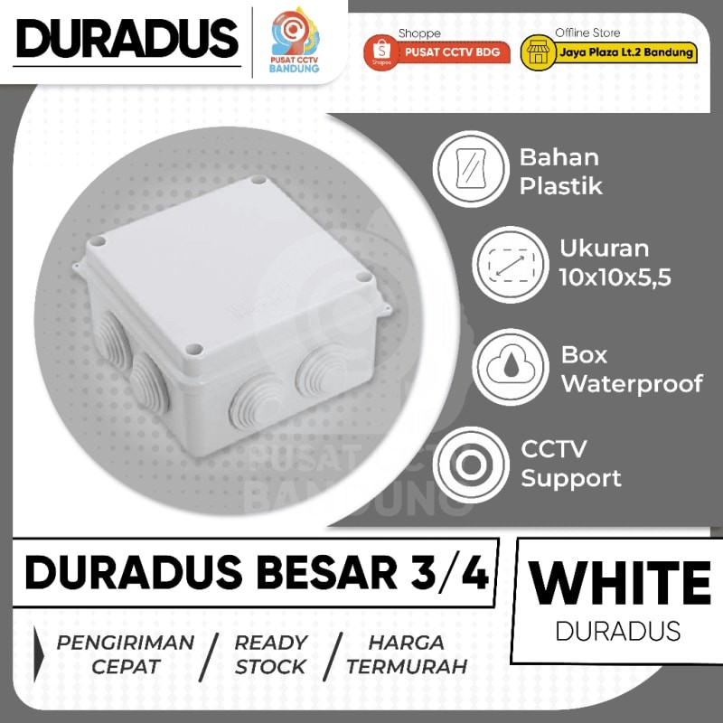 Duradus CCTV Putih Indoor Junction Box CCTV Plastik Waterproof Terlaris