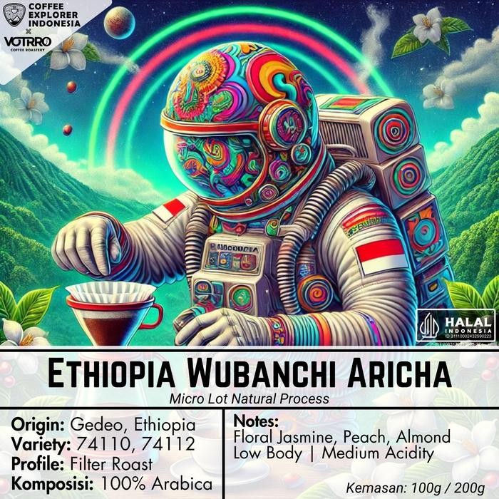 

Biji Kopi Bubuk Arabika Ethiopia Wubanchi Aricha - Single Origin Arabica Filter Manual Brew