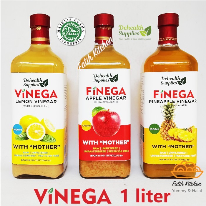 

Cuka Apel & Nanas Vinega 1 Liter Dari De Health Supplies - Vinegar