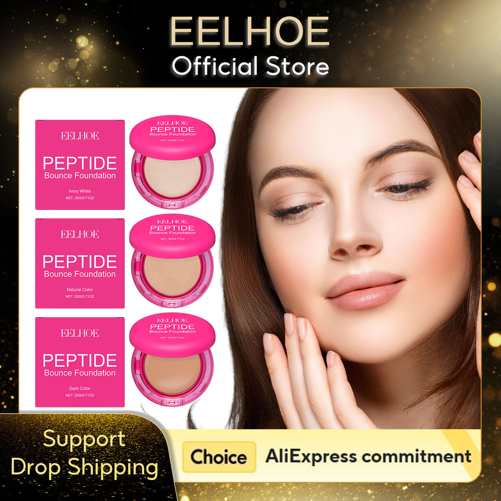 

Eelhoe Peptide Bounce Balm Foundation Covers Spot Blemishes Waterproof Sweatproof Oil Control Makeup