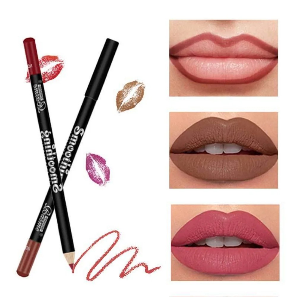

12 Color Nude Matte Lipstick Pencil Long-Lasting Waterproof Lip Pencil High Pigmented Lip Liner Lips