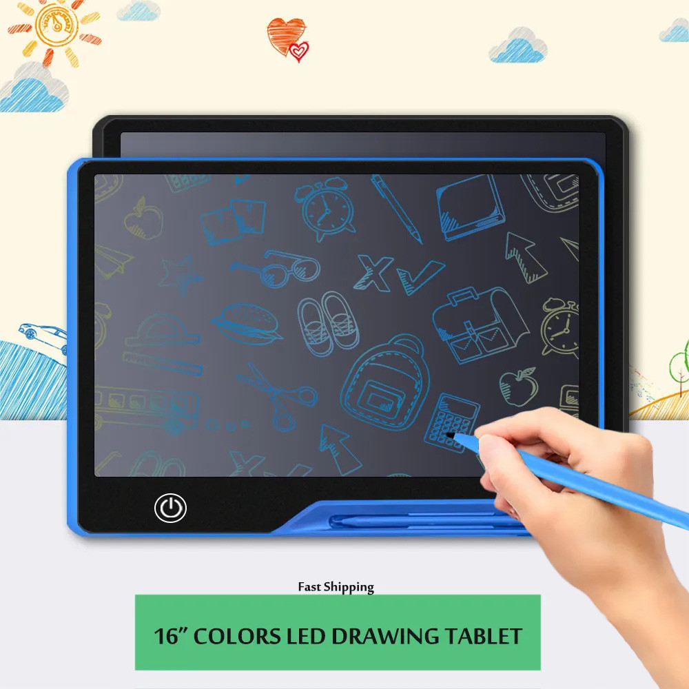 

16Inch Lcd Drawing Board Toys For Children Electronic Doodle Writing Tablet Digital Usb Colorful