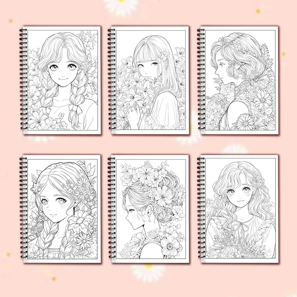 

Spiral Coloring Book -30 Sheets Adult Coloring Book, 11.2 X 8.3 Inches, 100G Thick Paper, Drawing