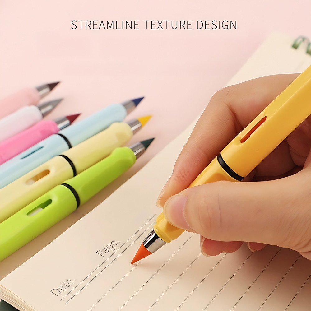 

12-Colors Eternal Pencils Erasable Infinite Drawing Pencils No Sharpening Required Vibrant Colors