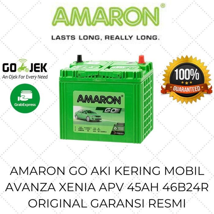 AMARON GO Aki Kering MOBIL XENIA AVANZA TERIOS RUSH APV 45Ah Ampere GO46B24R NS60 ORIGINAL