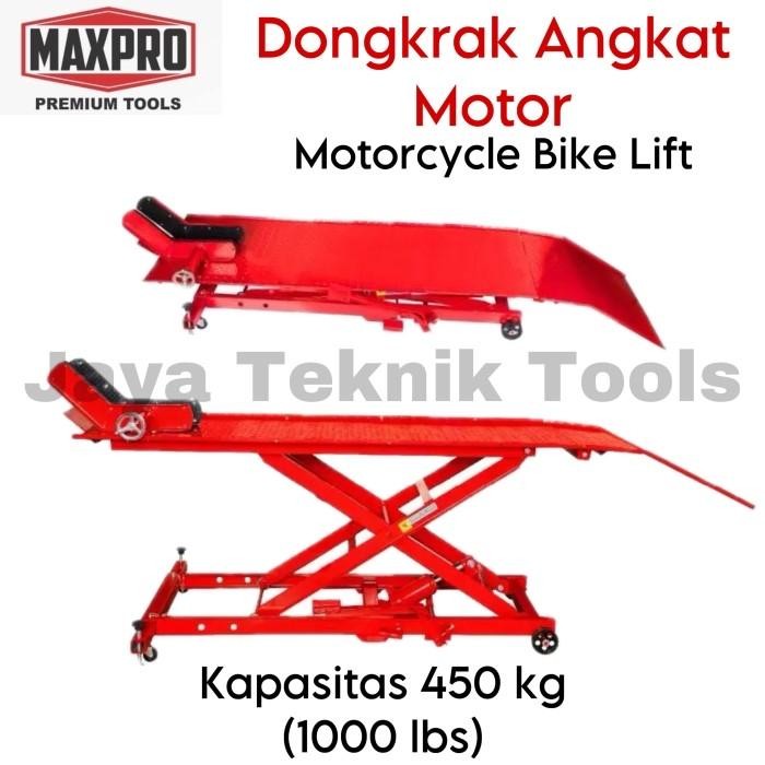 Dongkrak Angkat Motor Maxpro 450 kg Motorcycle Bike Lift 1000 lbs Hydraulic Hidrolik Bengkel