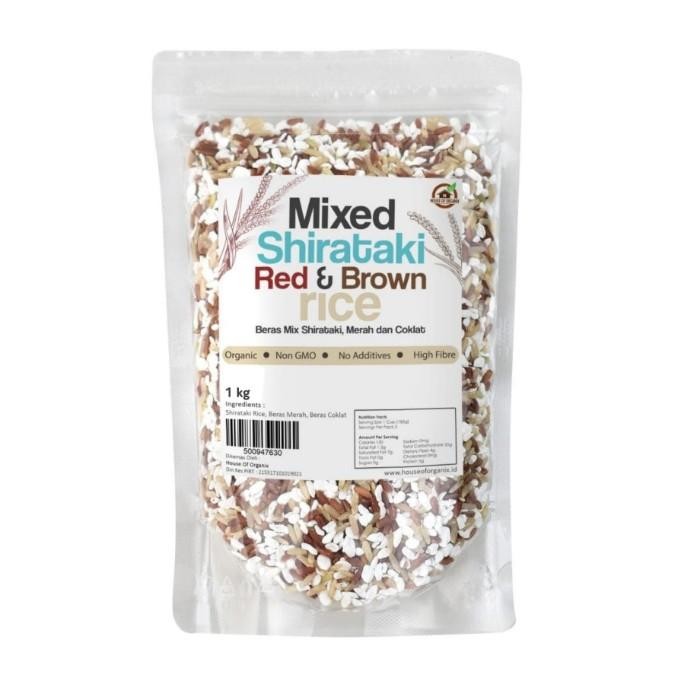 

HOUSE OF ORGANIX MIXED SHIRATAKI , RED AND BROWN RICE 1 KG - TC BERAS PORANG DIABETES