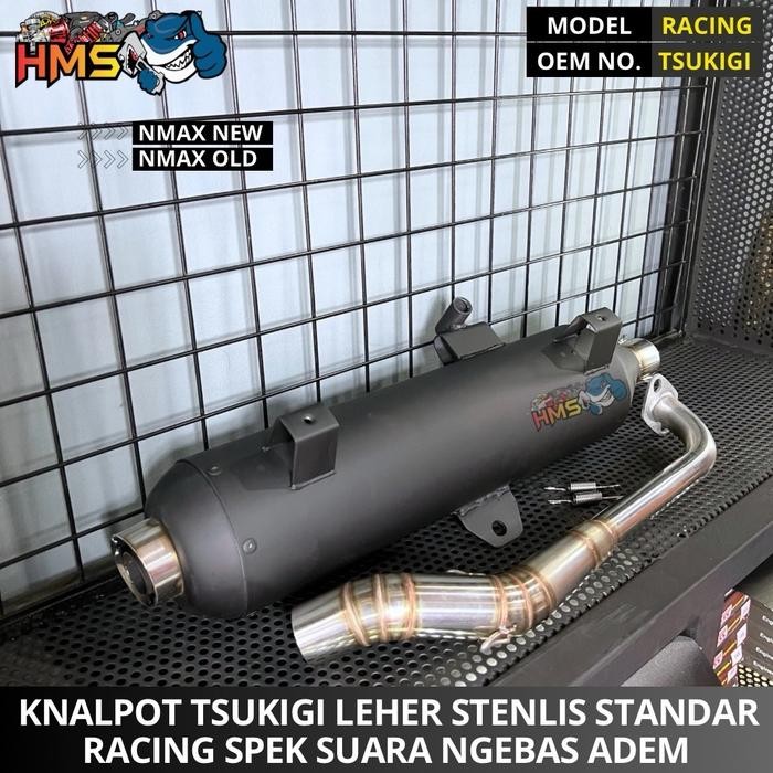 Mister Gear Knalpot Tsukigi Nmax Nmax Nmax Old Leher Stenlis Knalpot Bobokan Suara Adem Ngebas