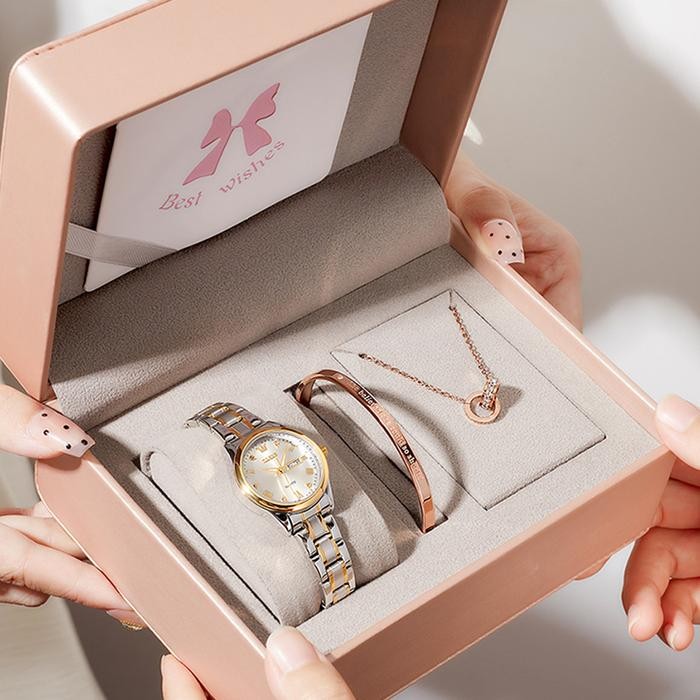 Femmora- Olevs Jam Tangan Wanita Anti Air Original Cewek Bergaya Elegan Kecil Analog Women